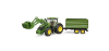 Obrazek Ciągnik John Deere 7R 350 z ładowaczem czołowym i przyczepą