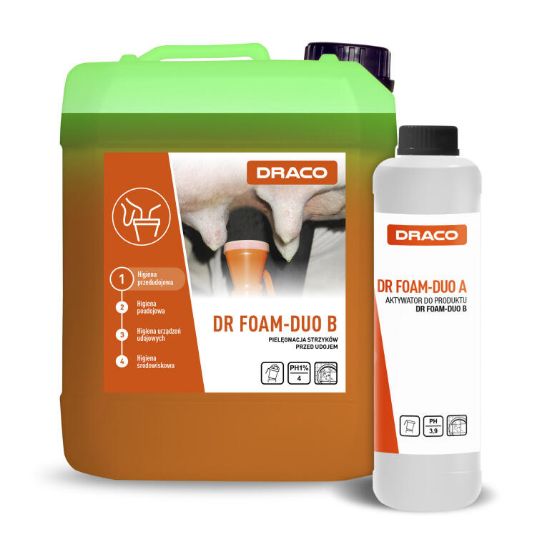 Obrazek DR FOAM-DUO (A+B) 10 kg, Chlorowa pianka do mycia strzyków